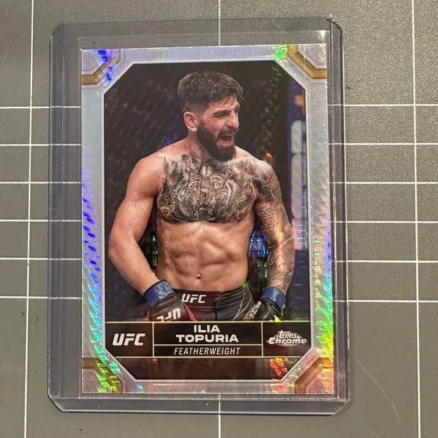 2024 TOPPS CHROME UFC Ilia Topuria 77 Silver Hyper Sp £6.30